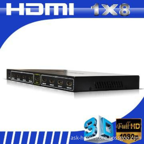 support 3D hdmi splitter 8 in 1 out 1080P